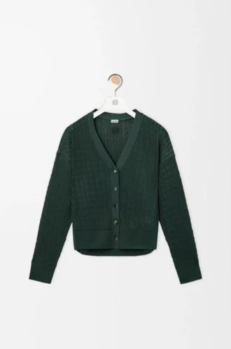Cardigan in viscose Dark Green