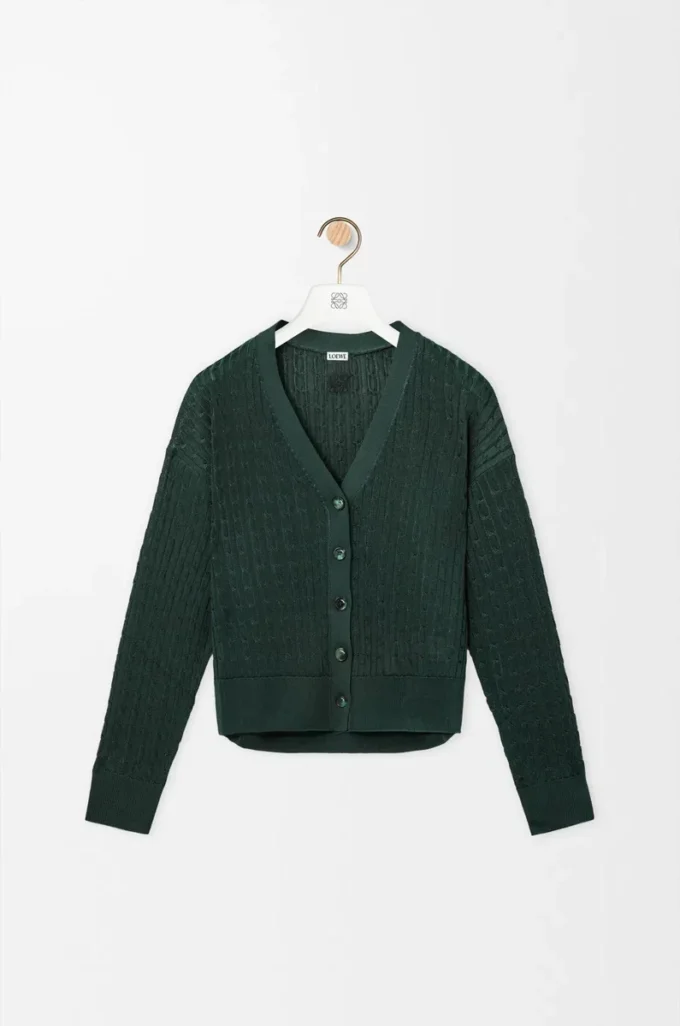 Cardigan in viscose Dark Green Cardigan in viscose Dark Green