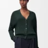 Cardigan in viscose Dark Green Cardigan in viscose Dark Green