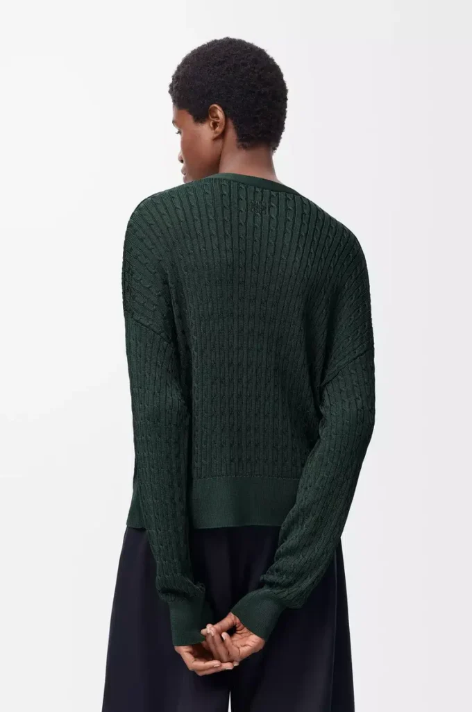 Cardigan in viscose Dark Green Cardigan in viscose Dark Green