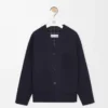 Cardigan in wool and cashmere Navy/Grey Cardigan in wool and cashmere Navy/Grey