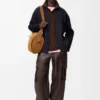 Cardigan in wool and cashmere Navy/Grey Cardigan in wool and cashmere Navy/Grey