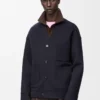 Cardigan in wool and cashmere Navy/Grey Cardigan in wool and cashmere Navy/Grey