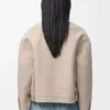 Cardigan in wool and cashmere Sandstone/White Cardigan in wool and cashmere Sandstone/White