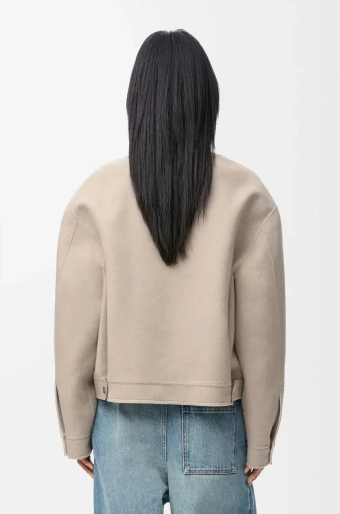 Cardigan in wool and cashmere Sandstone/White Cardigan in wool and cashmere Sandstone/White