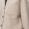 Cardigan in wool and cashmere Sandstone/White Cardigan in wool and cashmere Sandstone/White