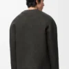 Cardigan in wool and silk Khaki Brown/Blue Cardigan in wool and silk Khaki Brown/Blue