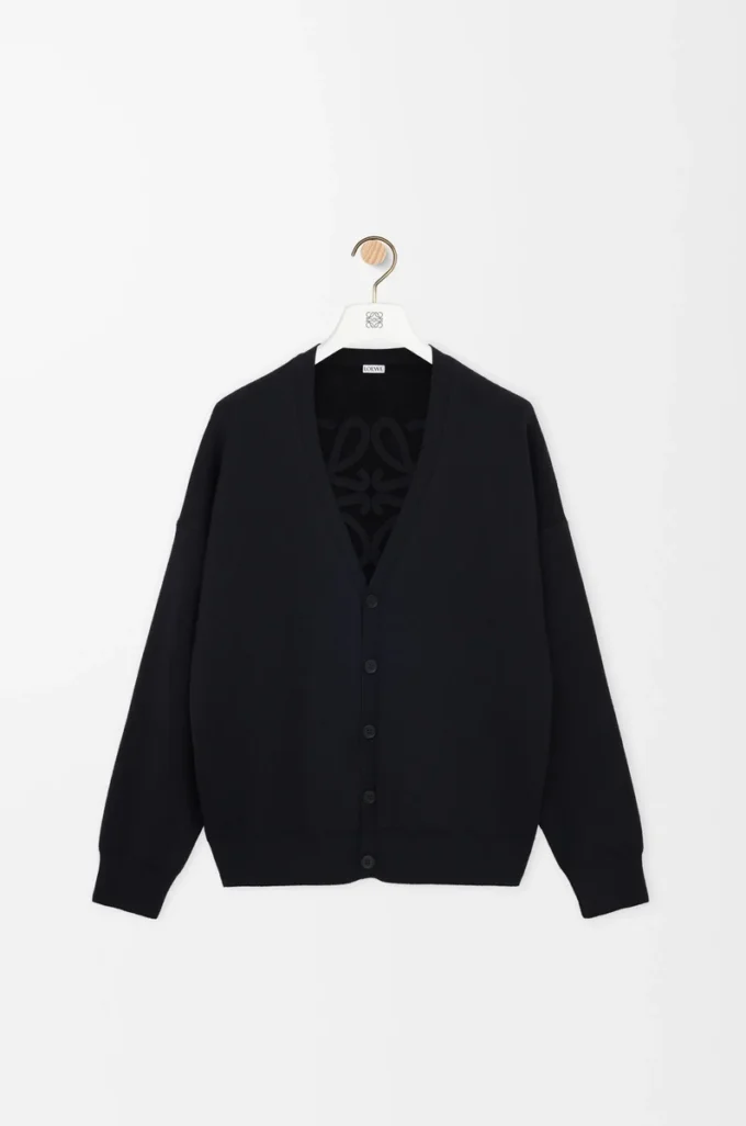 Cardigan in wool blend Black Cardigan in wool blend Black