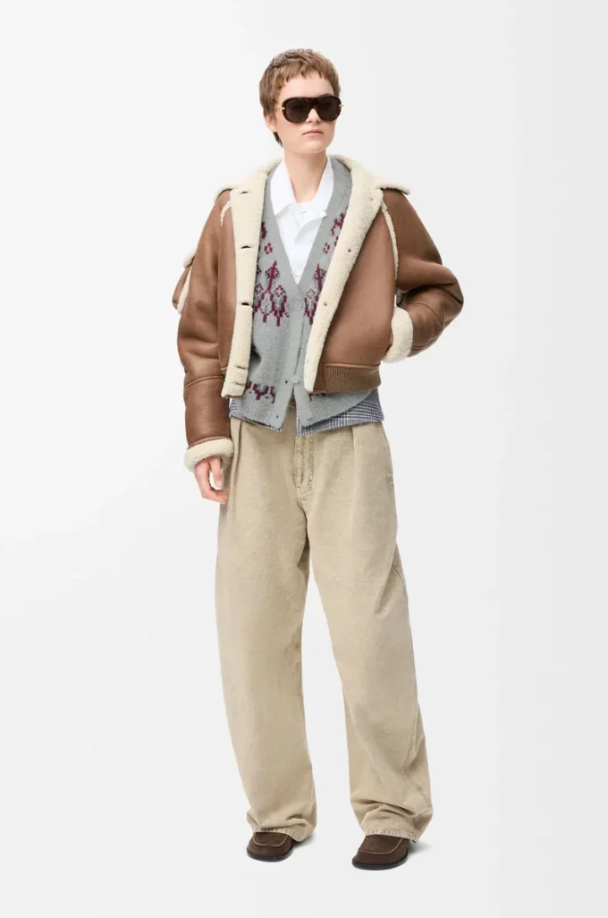 Cardigan in wool blend Light Grey/Multicolor Cardigan in wool blend Light Grey/Multicolor