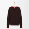 Cardigan in wool Brown/Orange Cardigan in wool Brown/Orange