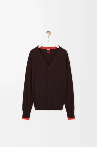 Cardigan in wool Brown/Orange Cardigan in wool Brown/Orange