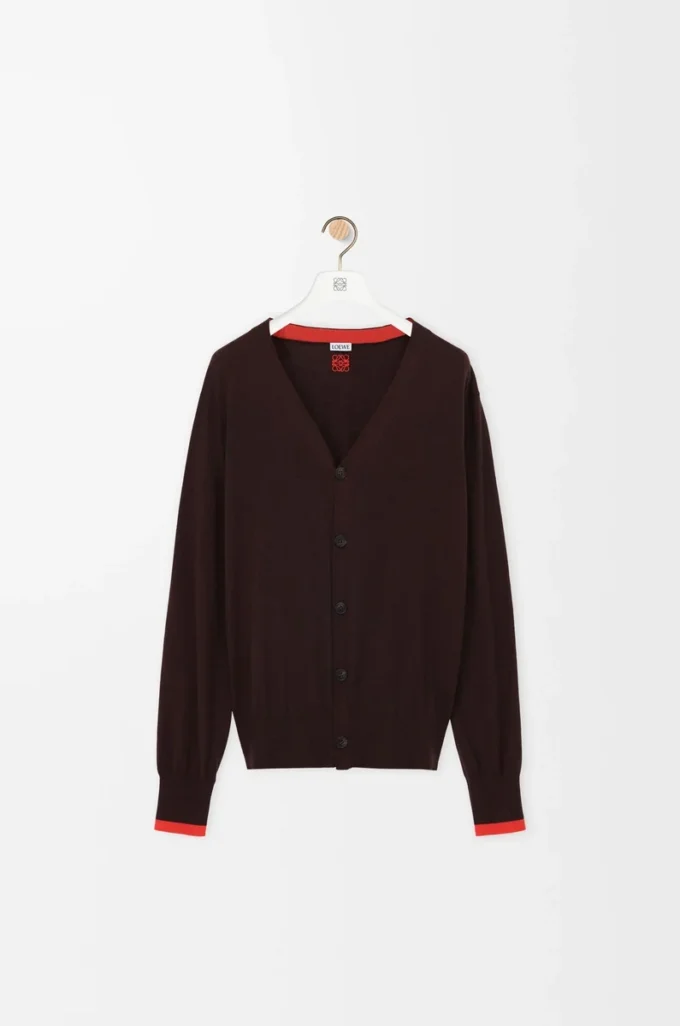 Cardigan in wool Brown/Orange Cardigan in wool Brown/Orange