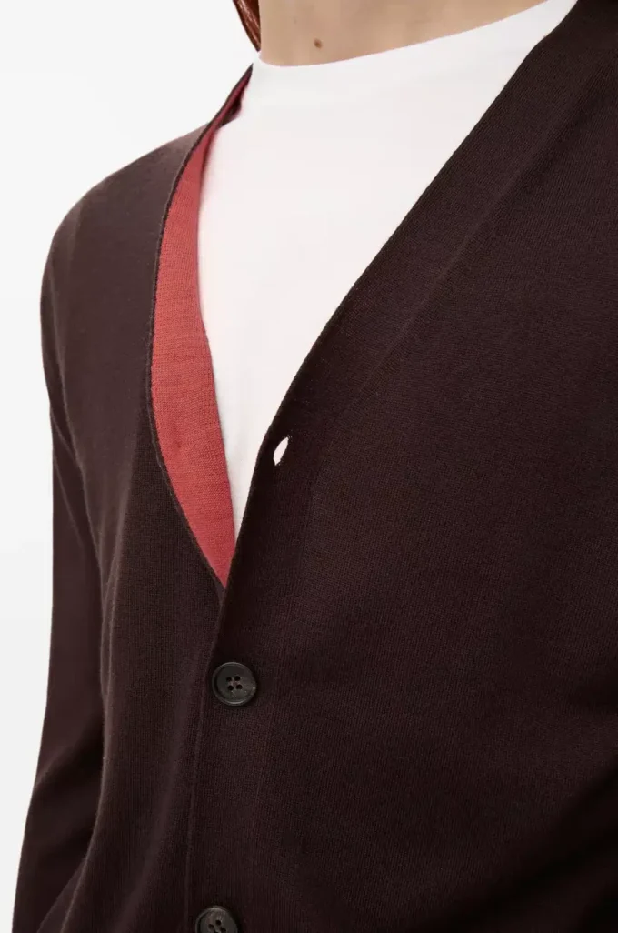 Cardigan in wool Brown/Orange Cardigan in wool Brown/Orange