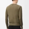 Cardigan in wool Green/Khaki Green