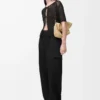 Cargo trousers in cotton and silk Black Cargo trousers in cotton and silk Black