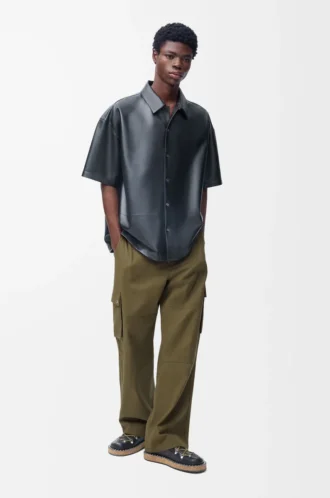 Cargo trousers in cotton Khaki Green
