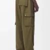 Cargo trousers in cotton Khaki Green Cargo trousers in cotton Khaki Green