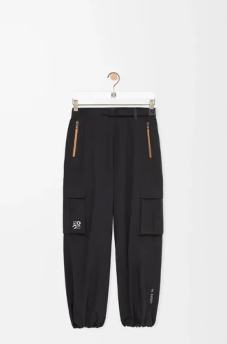 Cargo trousers in technical shell Black
