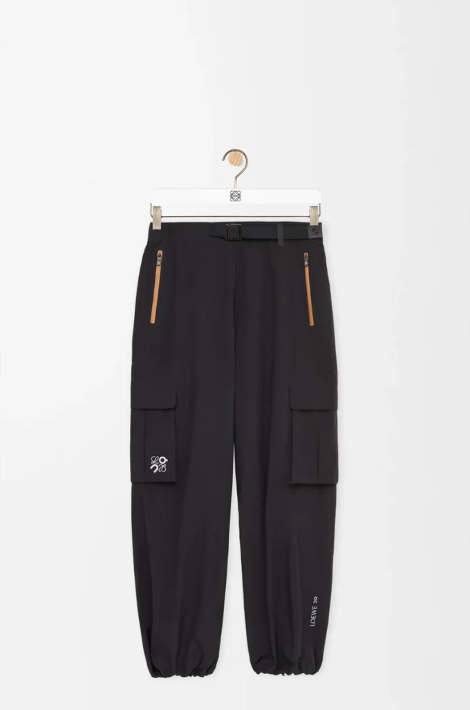 Cargo trousers in technical shell Black Cargo trousers in technical shell Black