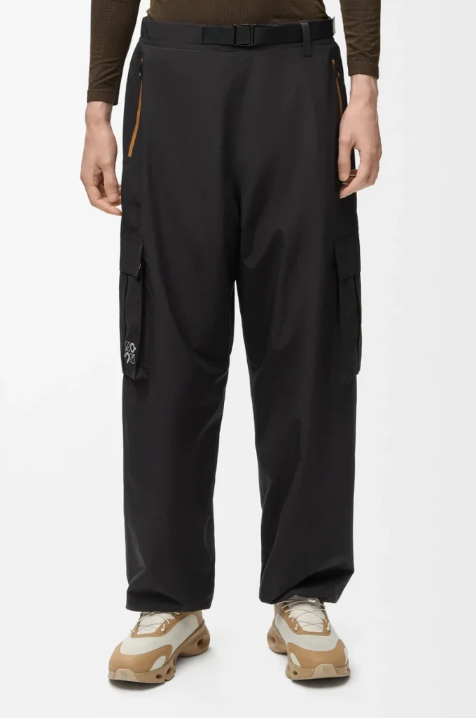 Cargo trousers in technical shell Black Cargo trousers in technical shell Black