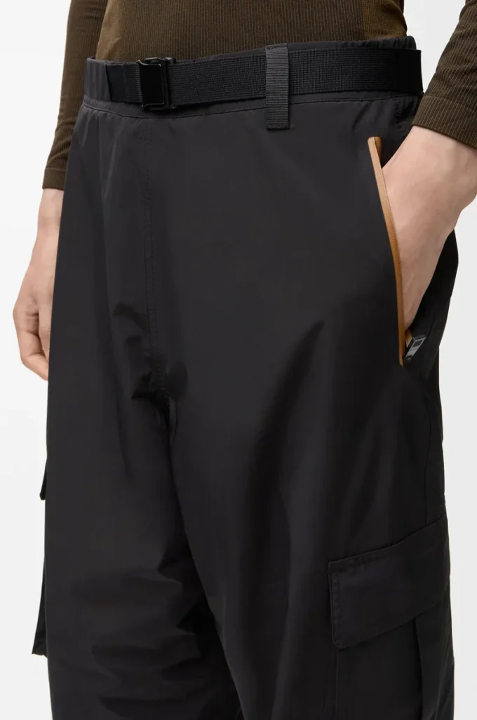 Cargo trousers in technical shell Black Cargo trousers in technical shell Black