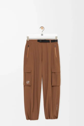Cargo trousers in technical shell Toffee