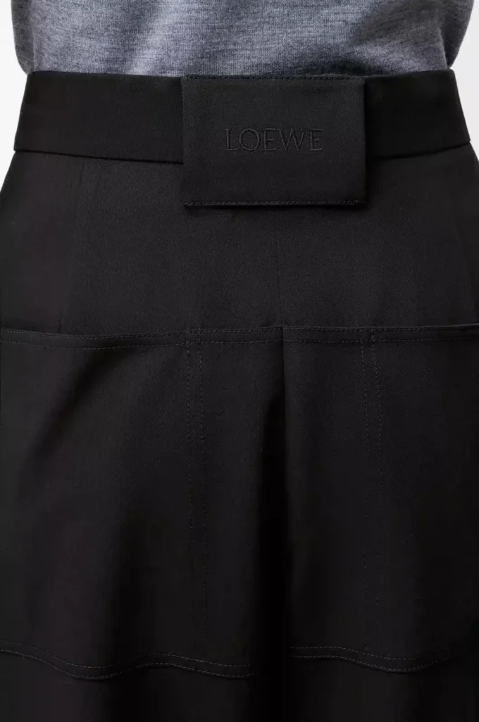 Cargo trousers in wool Black Cargo trousers in wool Black