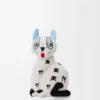 Cat stuffed toy in cotton velvet Soft White Cat stuffed toy in cotton velvet Soft White