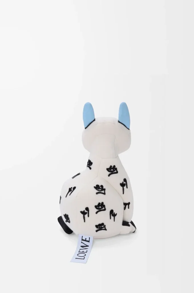 Cat stuffed toy in cotton velvet Soft White Cat stuffed toy in cotton velvet Soft White