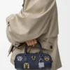 Cats Amazona 23 cropped bag in embroidered denim Blue Cats Amazona 23 cropped bag in embroidered denim Blue