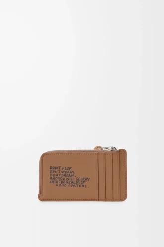 Cats coin cardholder in classic calfskin Mocha