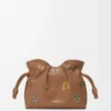 Cats mini Flamenco clutch in nappa calfskin Mocha Cats mini Flamenco clutch in nappa calfskin Mocha