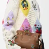 Cats mini Flamenco clutch in nappa calfskin Mocha Cats mini Flamenco clutch in nappa calfskin Mocha