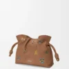 Cats mini Flamenco clutch in nappa calfskin Mocha Cats mini Flamenco clutch in nappa calfskin Mocha