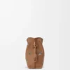 Cats mini Flamenco clutch in nappa calfskin Mocha Cats mini Flamenco clutch in nappa calfskin Mocha