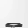 Chunky Anagram belt in supple grained calfskin Black/Vintage Palladium Chunky Anagram belt in supple grained calfskin Black/Vintage Palladium