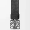 Chunky Anagram belt in supple grained calfskin Black/Vintage Palladium Chunky Anagram belt in supple grained calfskin Black/Vintage Palladium