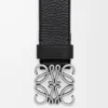 Chunky Anagram belt in supple grained calfskin Black/Vintage Palladium Chunky Anagram belt in supple grained calfskin Black/Vintage Palladium