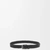 Chunky woven belt in vegetable-tanned calfskin Black/Vintage Palladium Chunky woven belt in vegetable-tanned calfskin Black/Vintage Palladium