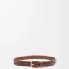 Chunky woven belt in vegetable-tanned calfskin Mogado/Vintage Gold Chunky woven belt in vegetable-tanned calfskin Mogado/Vintage Gold