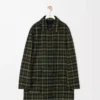 Coat in cotton and wool Black
