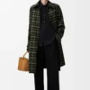 Coat in cotton and wool Black