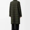 Coat in cotton and wool Black