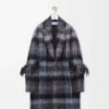 Coat in mohair and wool blend Blue/Multicolor Coat in mohair and wool blend Blue/Multicolor