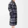 Coat in mohair and wool blend Blue/Multicolor Coat in mohair and wool blend Blue/Multicolor