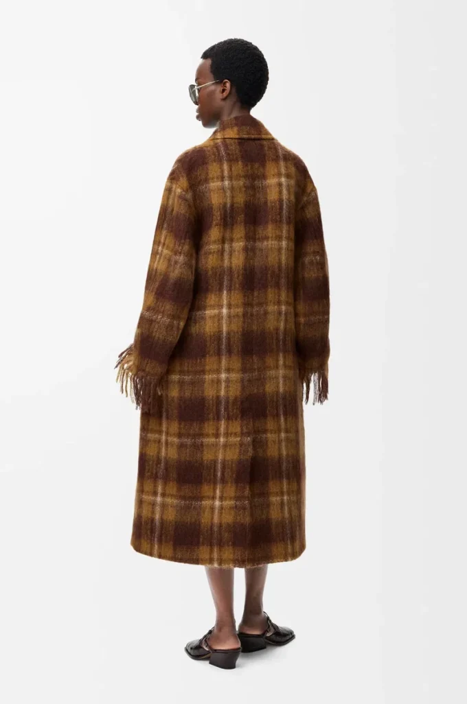 Coat in mohair and wool blend Yellow/Multicolor Coat in mohair and wool blend Yellow/Multicolor