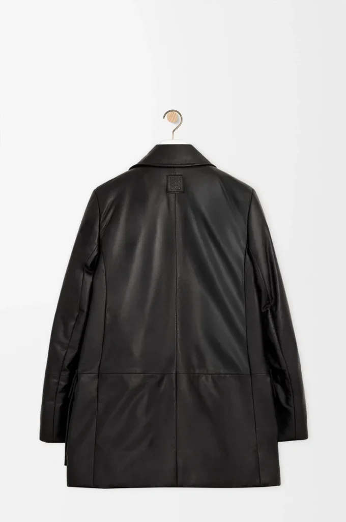 Coat in nappa lambskin Black Coat in nappa lambskin Black