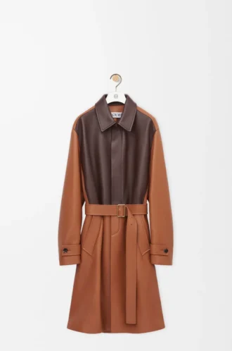 Coat in nappa lambskin Tan