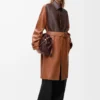 Coat in nappa lambskin Tan Coat in nappa lambskin Tan