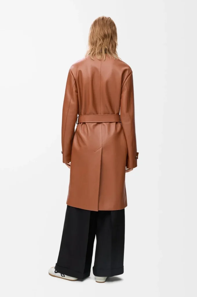 Coat in nappa lambskin Tan Coat in nappa lambskin Tan